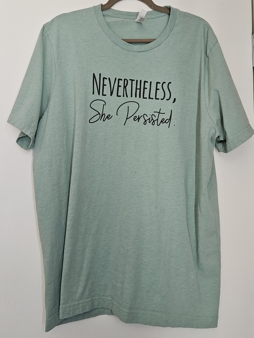 Like New Mint Green Graphic Tee "Nevertheless, She Persisted", XXL, 18-20